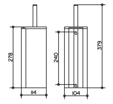 Туалетный ершик Keuco Plan 14964010100