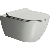 Унитаз подвесной GSI Pura 881517 безободковый, торнадо, серый матовый