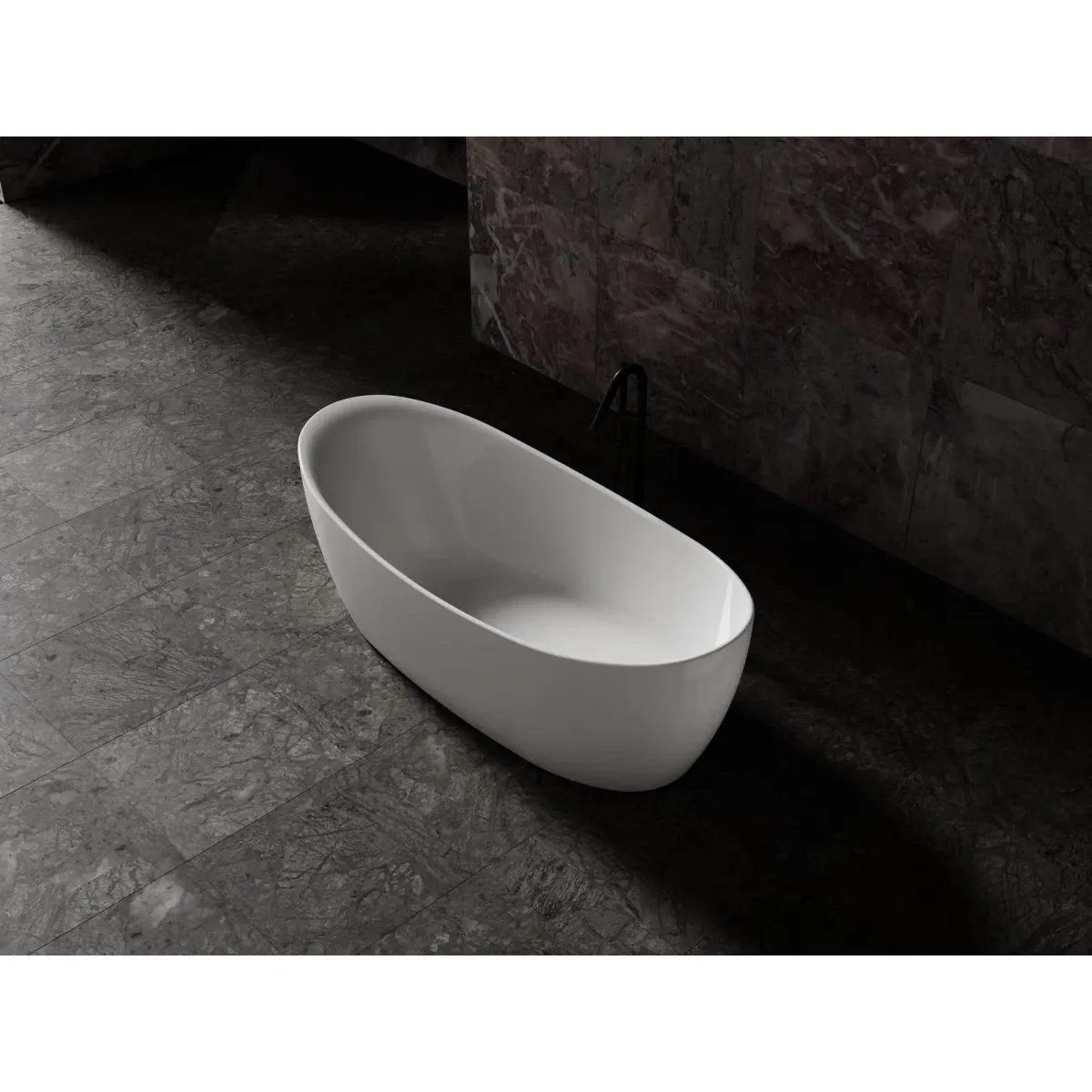 Ванна из литьевого мрамора Vincea Solid Surface VBT-6S03MW 170x80 см, отдельностоящая, белый матовый