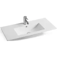 Раковина CeramaLux YJ-803-90 90,5x39,5 см, накладная, белый