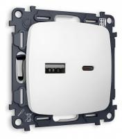 Розетка 2хUSB type A и C без рамки Ambrella Volt Quant MO131010