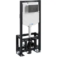 Инсталляция для унитаза WasserKRAFT Dill 61 61TLT.010.ME.MB02 с кнопкой смыва, черный матовый