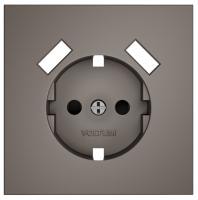 Накладка для розетки с заземлением и со шторками и 2хUSB type A Voltum S70 VLS000914
