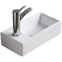 Раковина CeramaLux D1043 41,5x22,5 см R, рукомойник, белый