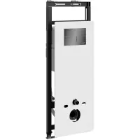 Инсталляция для унитаза WasserKRAFT Salm 27 27TLT.010.ME.WH.PB04 с кнопкой смыва, черный глянец