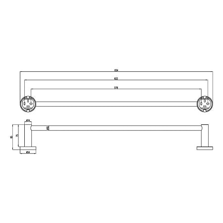 Полотенцедержатель Villeroy&Boch Elements – Tender 65,4 TVA15100200061