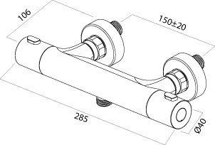 Смеситель для душа AM.PM Joy F8540000NEW