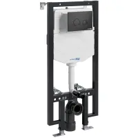 Инсталляция для унитаза WasserKRAFT Vils 56 56TLT.010.ME.MB01 с кнопкой смыва, черный матовый