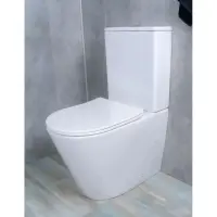 Унитаз-компакт GID Tr2179 безободковый, с сиденьем микролифт, белый