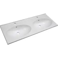 Раковина Misty Р-Стп14120-Д2Р 121x48 см, накладная, белый
