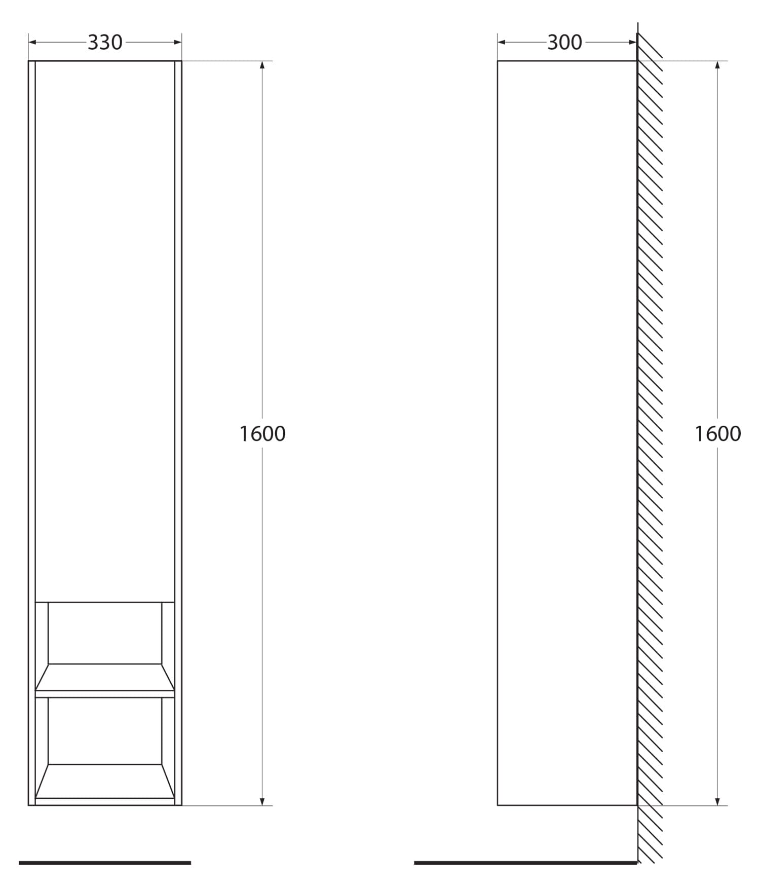 Пенал BelBagno Kraft 33 KRAFT-1600-1A-SC-RNN-R природа небраски