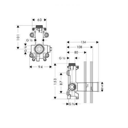 Внутренняя часть верхнего душа AXOR Starck shower collection 28486180