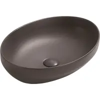 Раковина-чаша CeramaLux 78590MDH 50,2x36,3 см, накладная, серый матовый