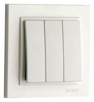 Выключатель трехклавишный Mono Electric Despina 102-010022-114