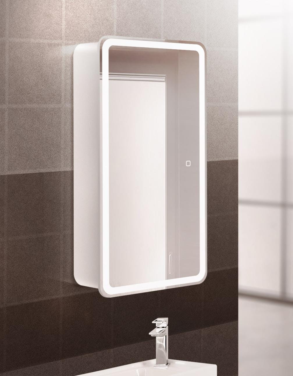 Зеркальный шкаф BelBagno Marino SPC-MAR-400/800-1A-LED-TCH