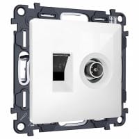 Механизм ТВ-розетки оконечные и розетки Ethernet RJ-45 со шторкам Ambrella Volt ALFA MA112510