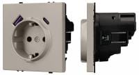 Розетка с заземлением и 2хUSB type A и C, без рамки Arlight SCT-NOBE 059444