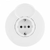 Розетка с заземлением и шторкой, с крышкой Arte Milano SET08-1 SET08-1-41-1 white