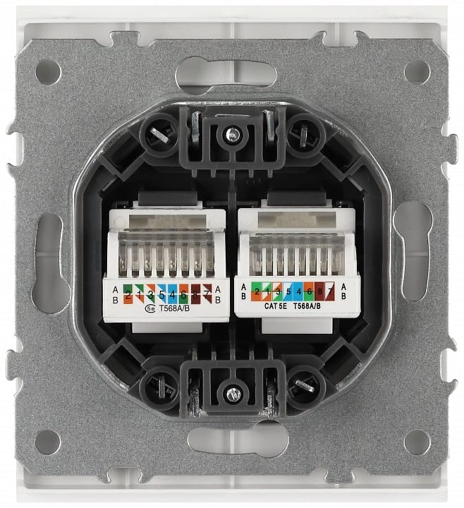 Розетка двойная Ethernet RJ-45 без рамки Эра Arktik Б0070491