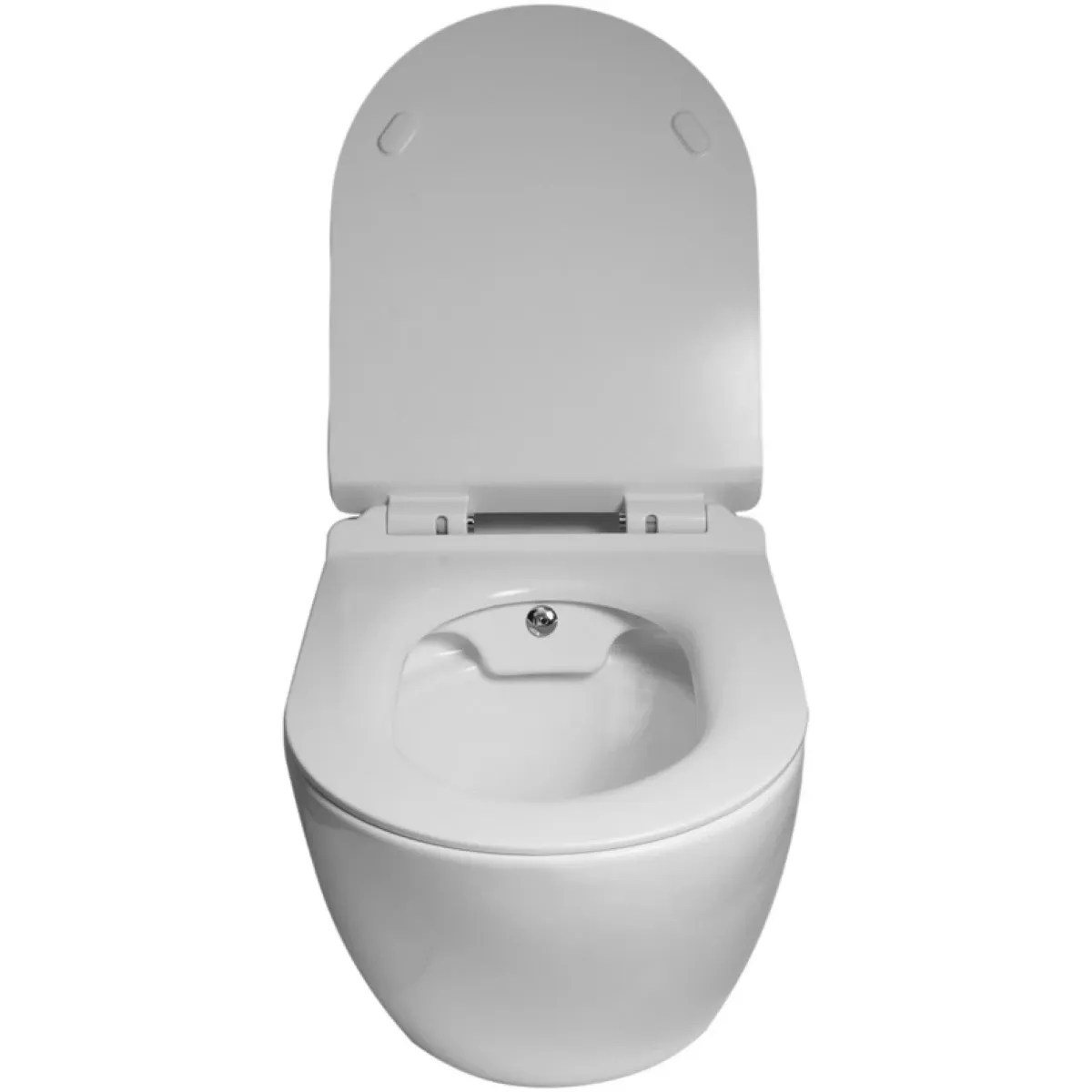 Унитаз подвесной SantiLine SL-5002SM-BD безободковый, с функцией биде, с сиденьем микролифт, белый