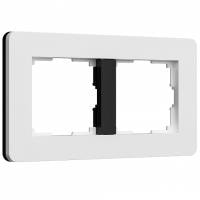 Рамка на 2 поста Werkel Split (белый/черный soft-touch) W0023068