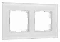 Рамка на 2 поста Werkel Senso (белый, стекло soft-touch) W0023101
