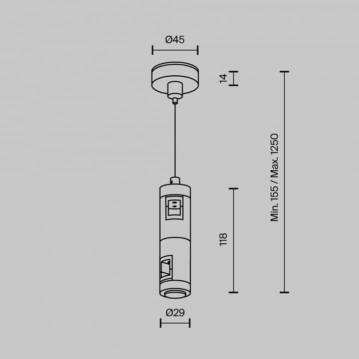 Подвес для трека Maytoni Technical  TRA157SW-D1-PT