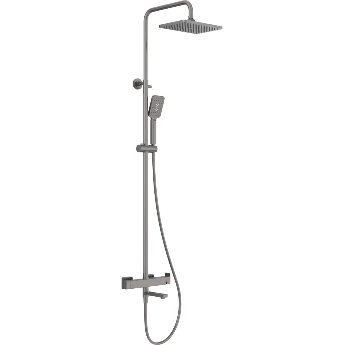 Душевая система Cezares Slider SLIDER-CVD-GM 267x193 см, со смесителем, оружейная сталь матовый