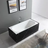 Ванна из искуственного камня Abber Blitz 180х85 AS9501WL черный