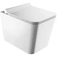 Унитаз подвесной Omnires Boston BOSTONMWBP безободковый, с сиденьем микролифт, белый