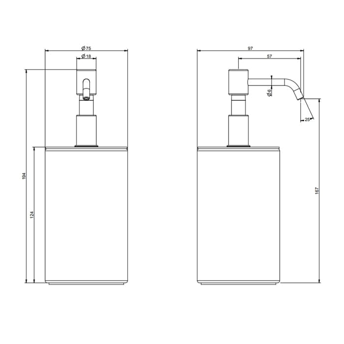 Дозатор для мыла Gessi Rilievo 59538#299 черный матовый