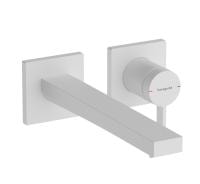 Смеситель для раковины hansgrohe Tecturis E 73051700 со сливным гарнитуром белый матовый