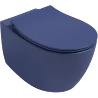 Унитаз подвесной Isvea Sentimenti Neo 10AR02010-2Z безободковый, синий матовый
