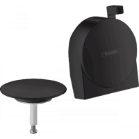 Внешняя часть излива на ванну hansgrohe Exafill S 58117670 с набором для слива и перелива черный матовый