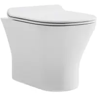 Унитаз подвесной Orange C01-100W безободковый, с сиденьем микролифт, белый глянец