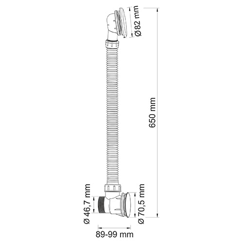 Слив-перелив для ванны WasserKRAFT A075