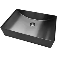 Раковина-чаша Abber Wasser Kreis AF2403GM 49,6x34,6 см, накладная, оружейная сталь матовый