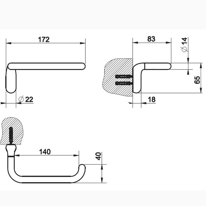 Держатель туалетной бумаги Gessi Goccia 38055#099 черный