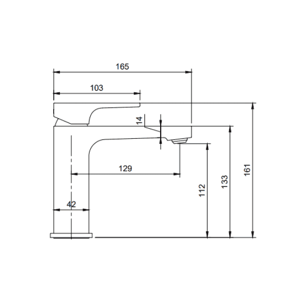 Смеситель для раковины Villeroy&Boch Architectura Square TVW125004000K5 черный матовый