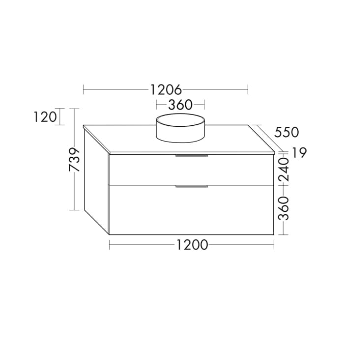 Тумба с раковиной Burgbad Eqio 120 SGUM120F2009GO252C0001*0 белая матовая