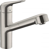 Смеситель для кухни hansgrohe Focus M42 150 1jet sBox 71829800 с вытяжным изливом сталь