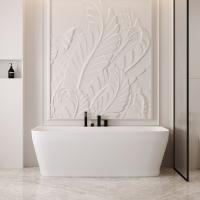 Ванна из искусственного камня Abber Stein 170x80 AS9616 белый матовый