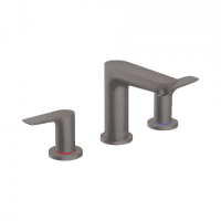 Смеситель для раковины hansgrohe Talis E 71733340 на 3 отверстия со сливным гарнитуром шлифованный черный хром