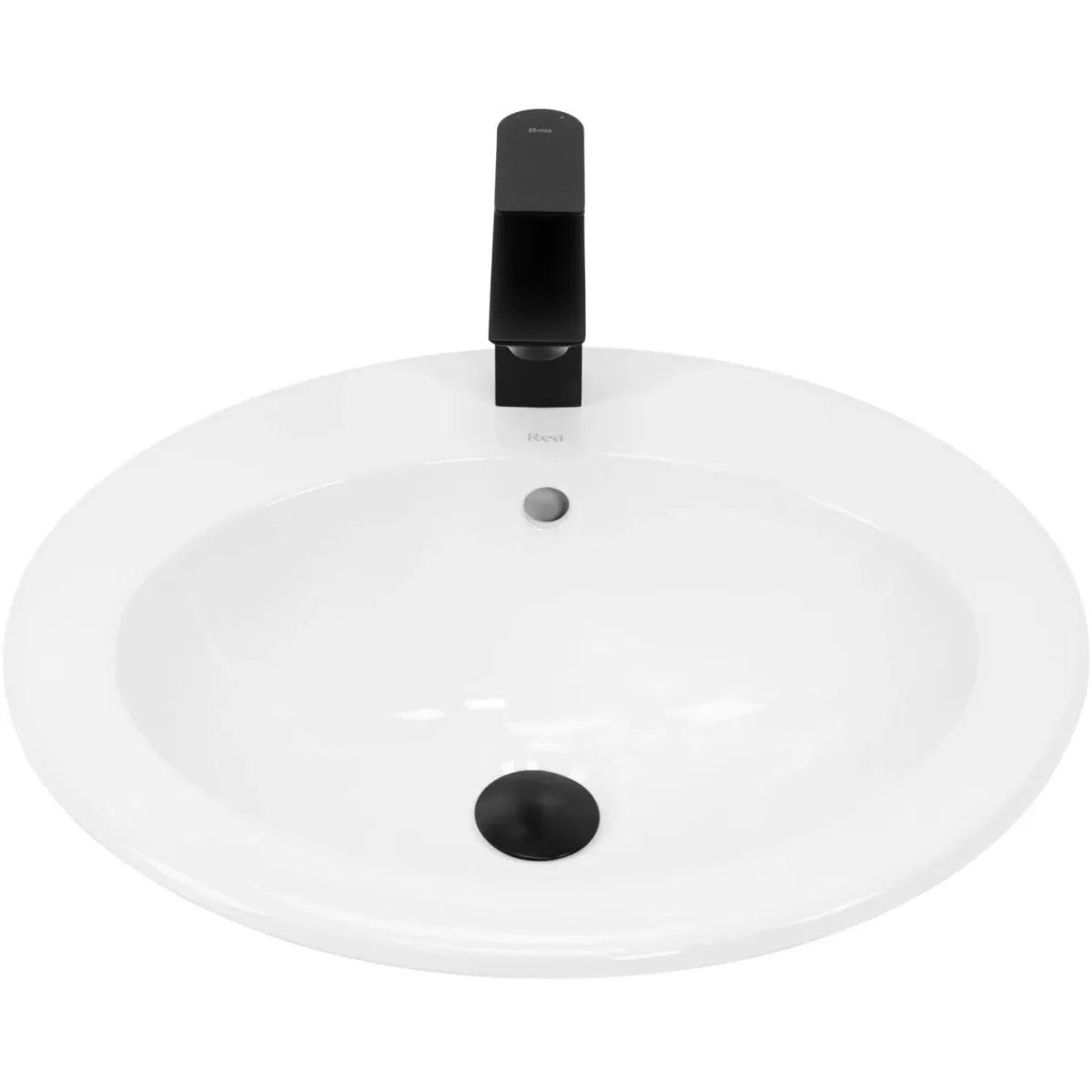 Раковина Rea Dalia REA-U4122 51,5x46 см, встраиваемая сверху, белый