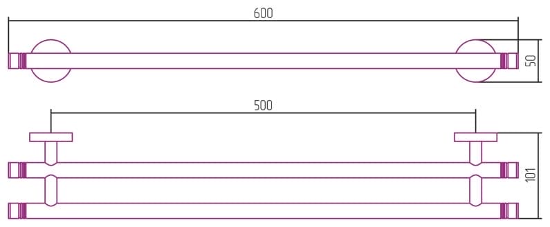 Полотенцедержатель Сунержа Каньон 03-3002-0600 золото