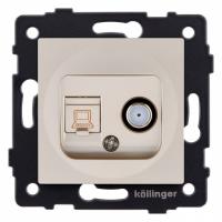 ТВ-розетка и SAT-розетка оконечная без рамки Kollinger  REA-022GD