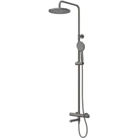 Душевая система Cezares Relax RELAX-CVD-GM 230 мм, со смесителем, оружейная сталь матовый