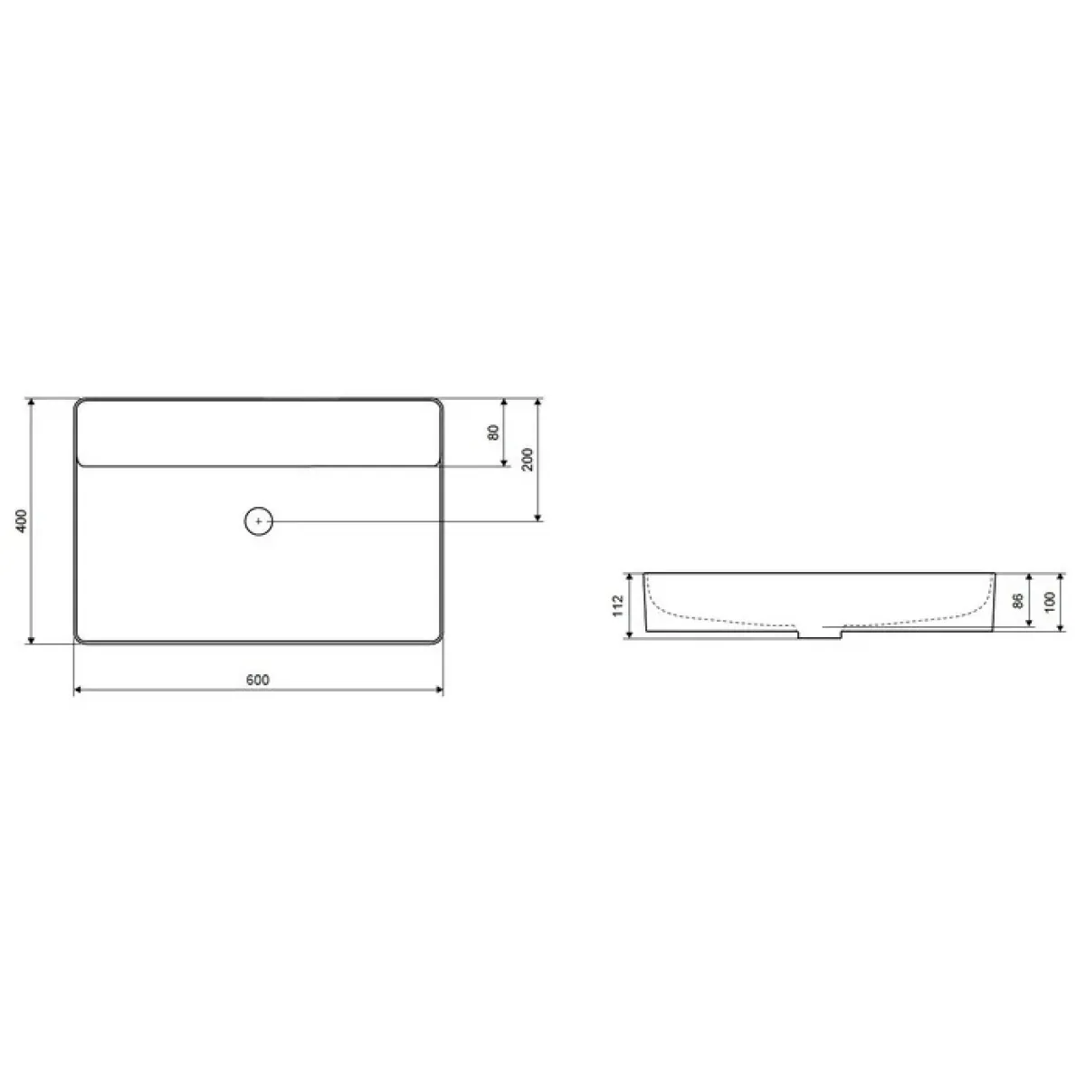 Раковина-чаша Excellent Rima 2.0 CEEX.4902.600.WH 60x40 см, накладная, белый