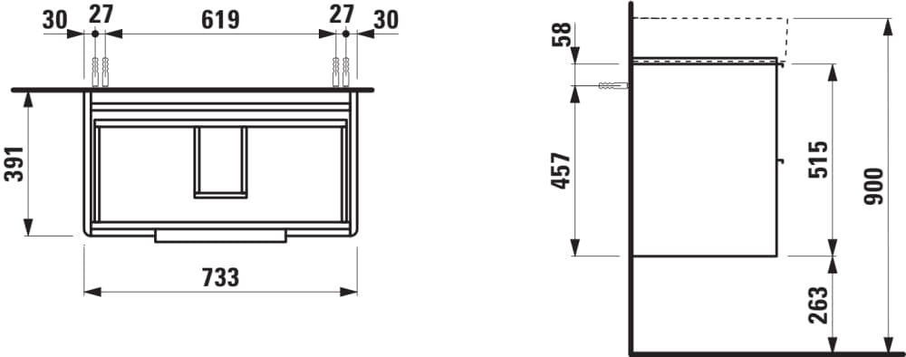 Тумба под раковину Laufen Base 73.5x39 4.0235.2.110.260.1 белый матовый