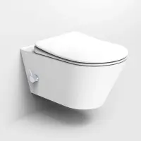 Унитаз подвесной Boheme Avva 972-2-W безободковый, с функцией биде, белый